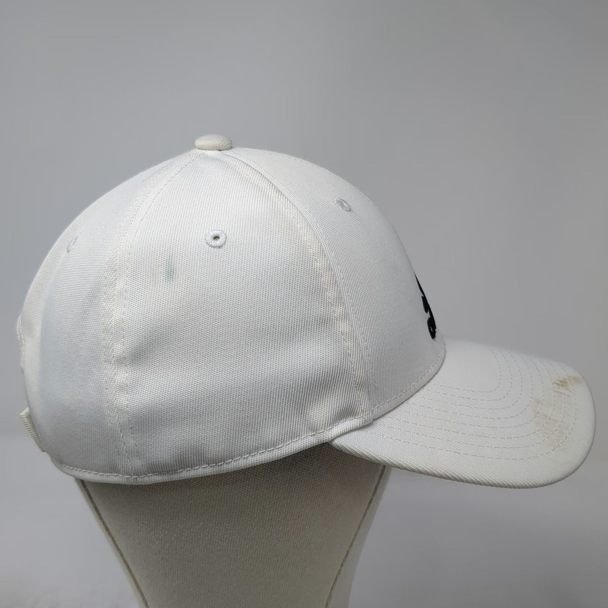 Adidas Baseball Cap White One Size Aeroready Recycled Strapback Hat Logo Black