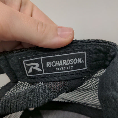 Richardson Snapback Trucker Hat Red One Size Adjustable Embroidered Mesh Back