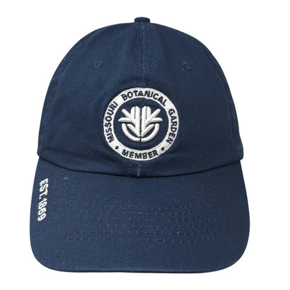 Missouri Botanical Garden Member Strapback Hat Blue One Size Adjustable