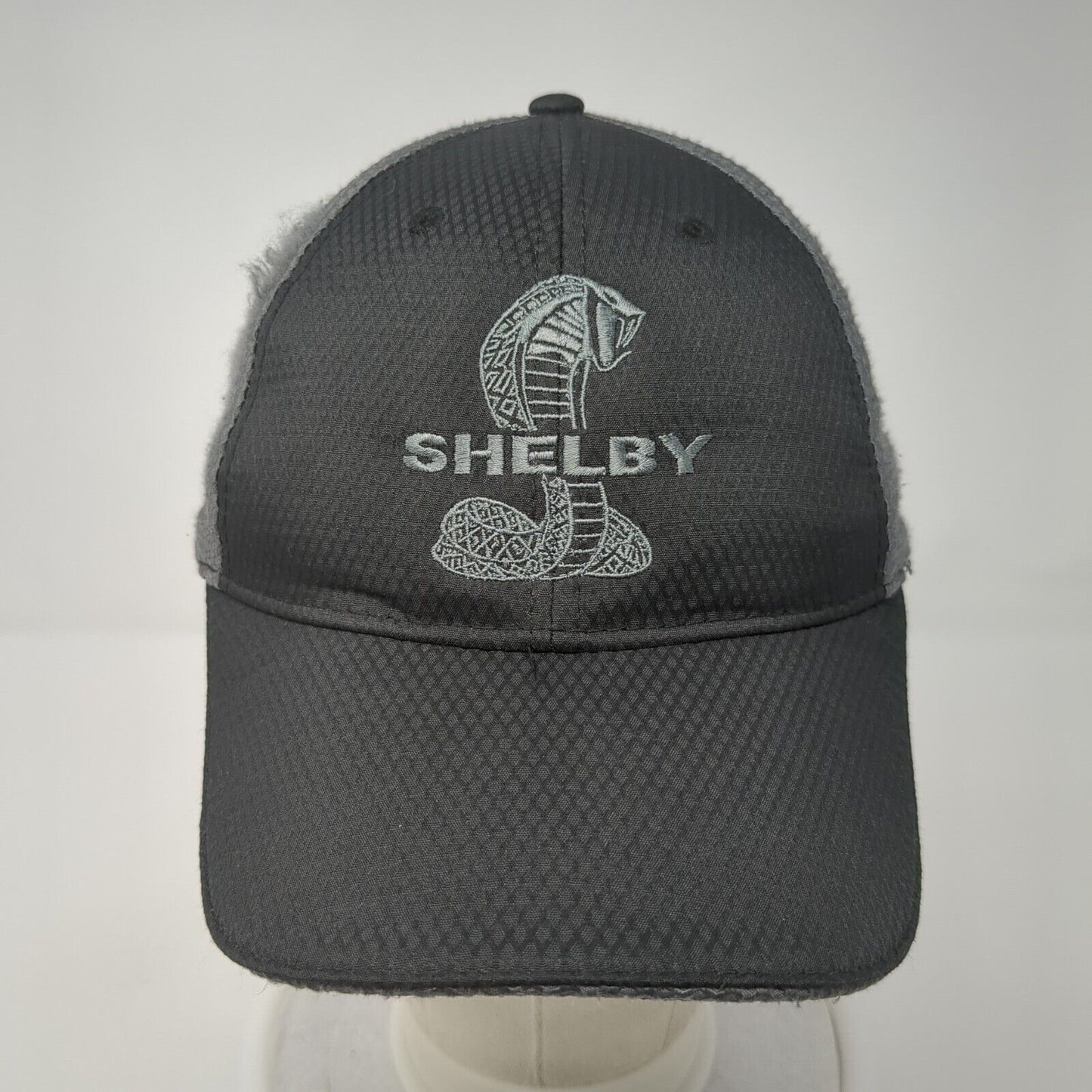 Shelby Cobra Snake Strapback Hat Black One Size Embroidered Colorblock