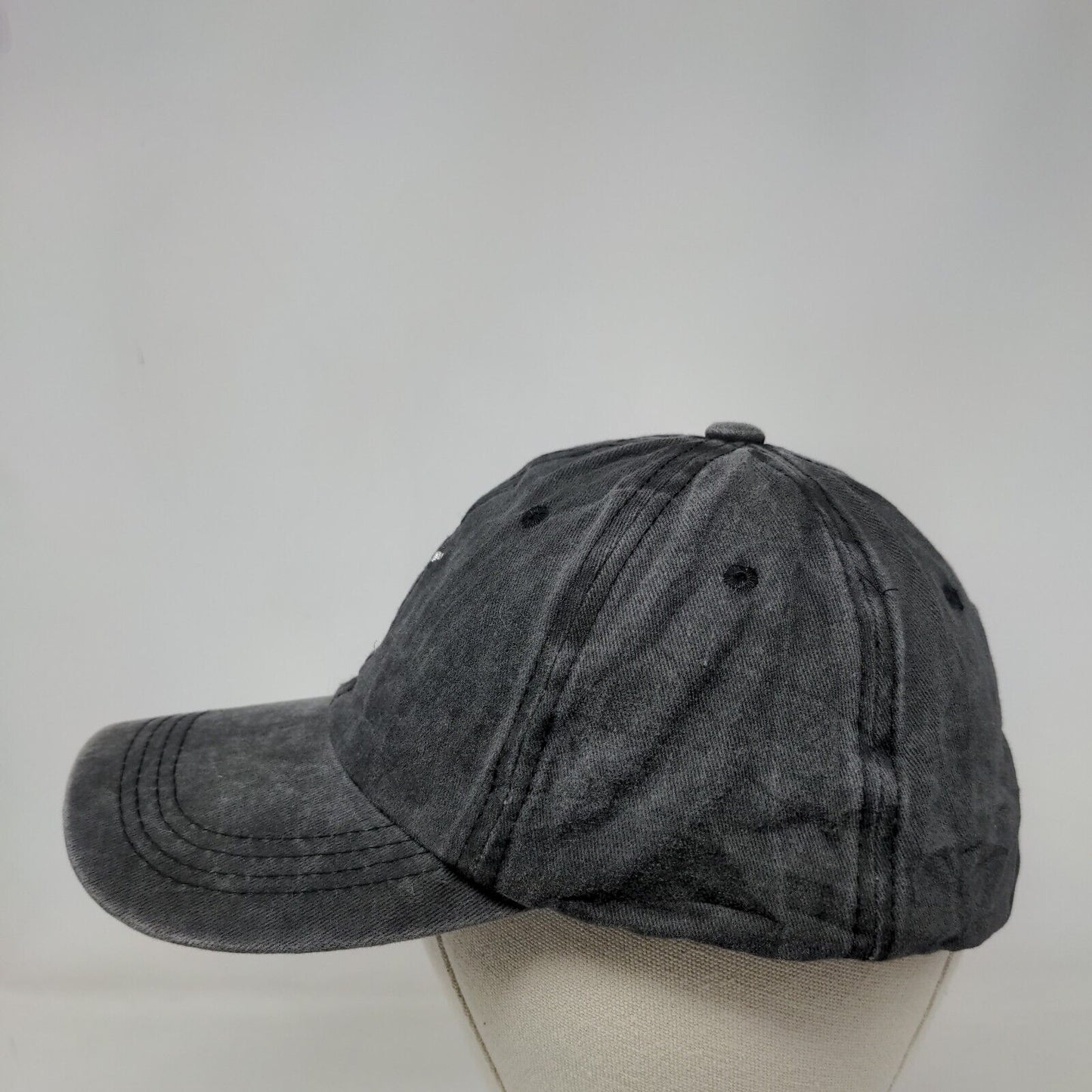 Skeleton Slideback Hat Gray One Size Adjustable Embroidered 6 Panel