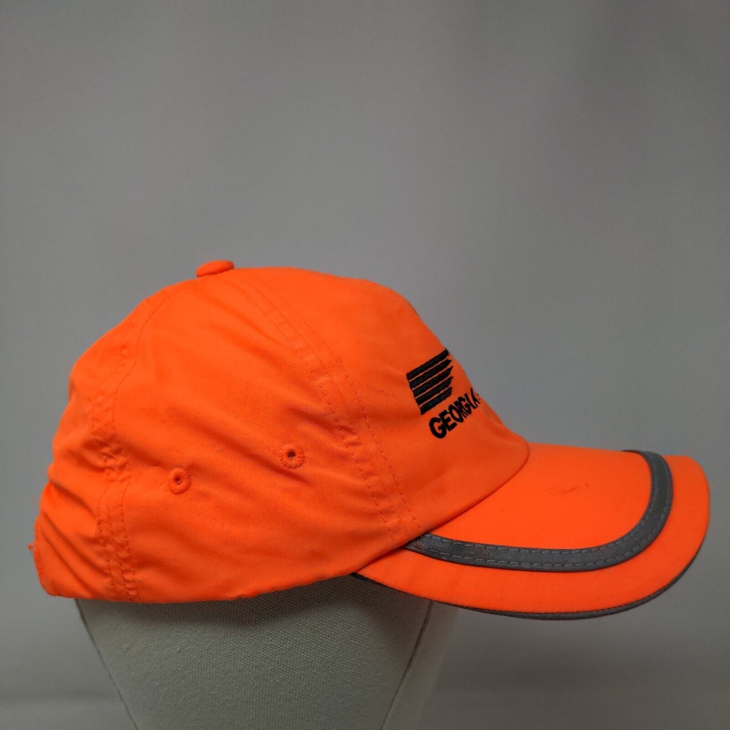 Georgia Division Strapback Hat Orange One Size Embroidered Port Authority