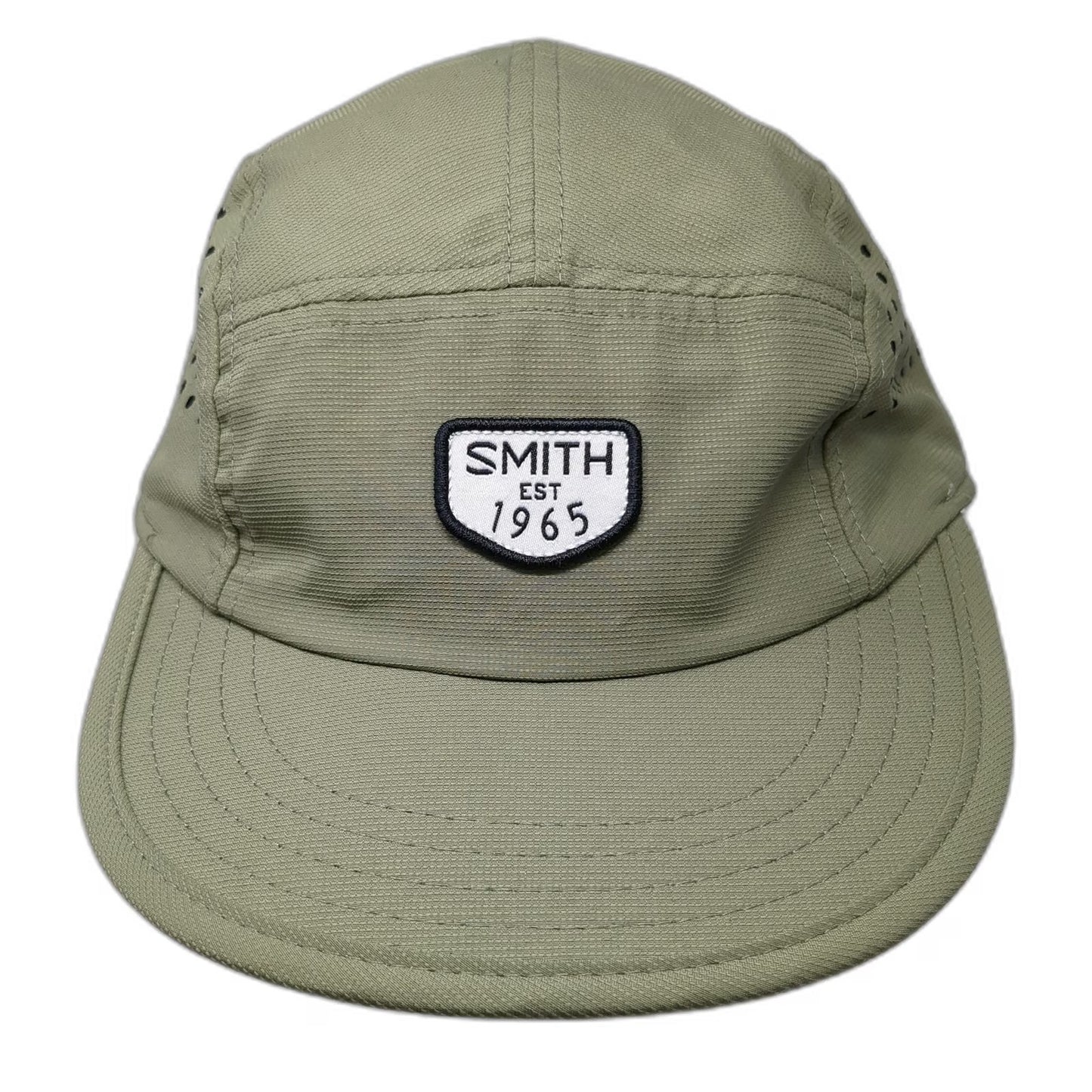 Smith 1965 5 Panel Green One Size Laser Cut Polyester Strapback Hat Outdoor