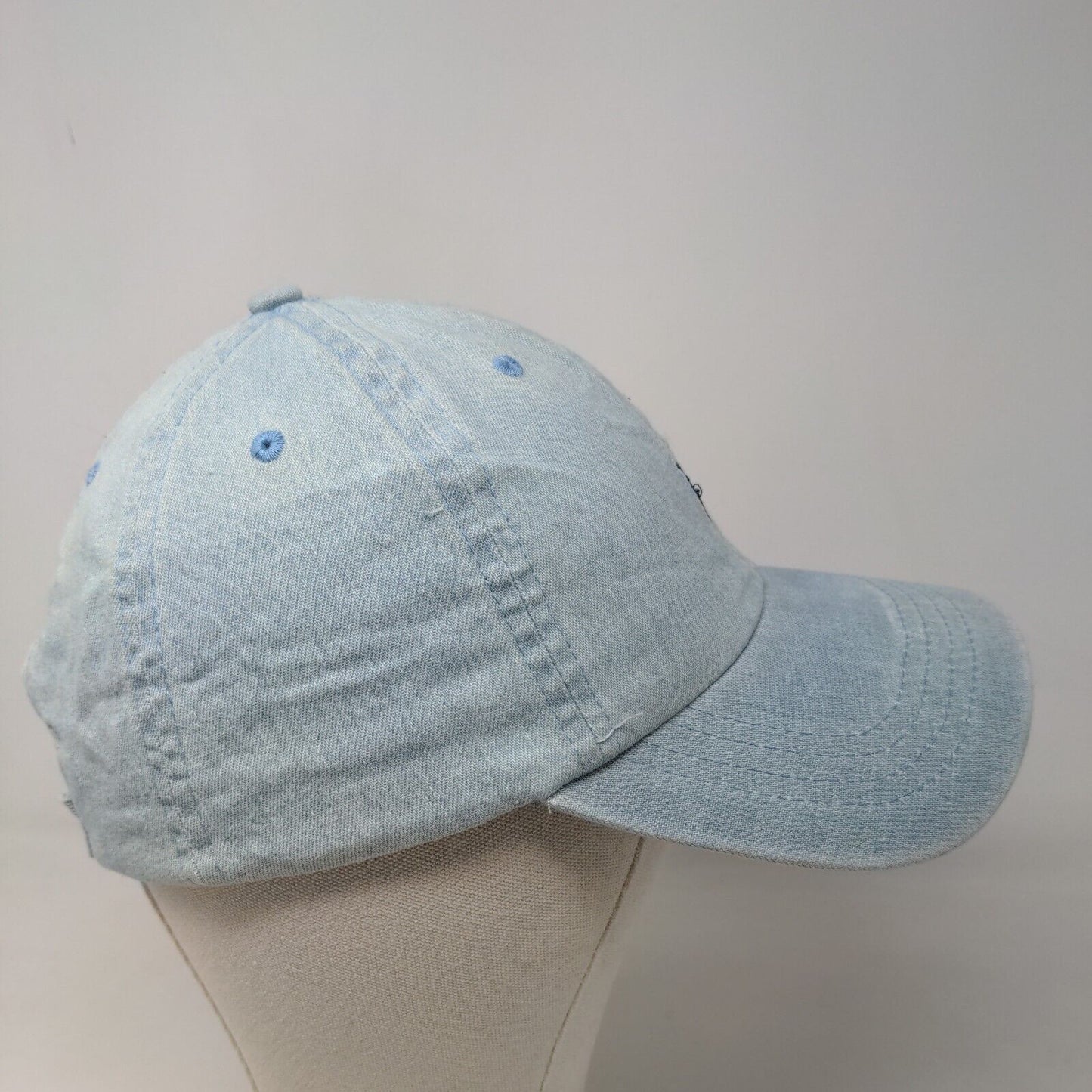 Women's Strapback Hat Blue Adjustable Embroidered Cactus Logo