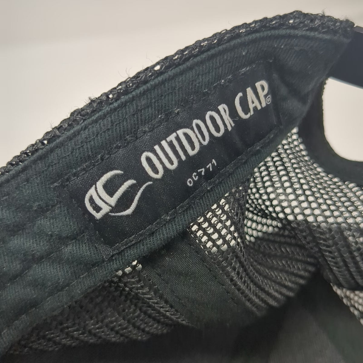Outdoor Cap Trucker Hat Gray Black One Size Leather Patch Mesh Back Snapback