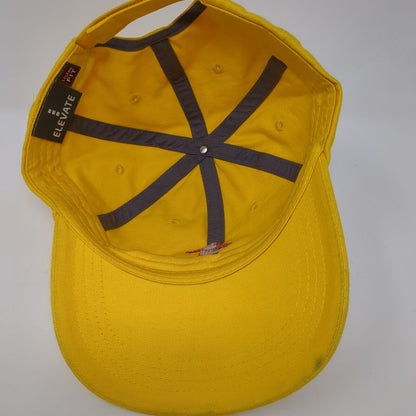 TXvNM #141 Strapback Hat Yellow One Size Legend Fit Embroidered Elevate Cotton