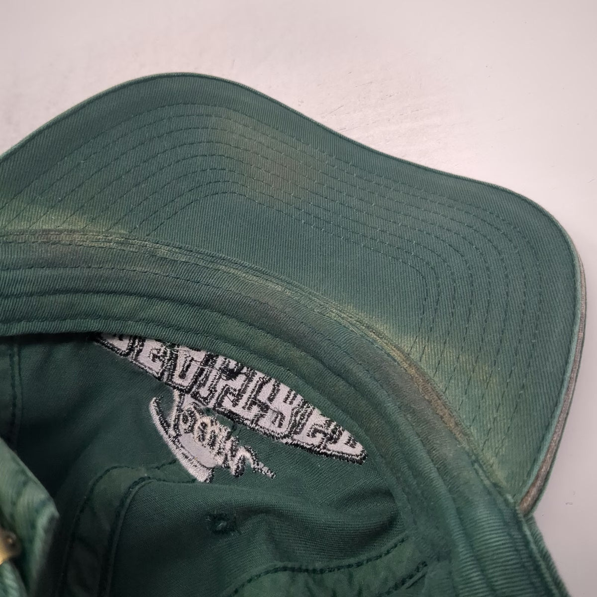 Realtree Baseball Cap Green One Size Team Logo Camo Fill Slideback Strap Hat