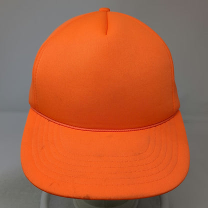 5 Panel Orange One Size Rope Foam Front Snapback Blank Green Undervisor Hat