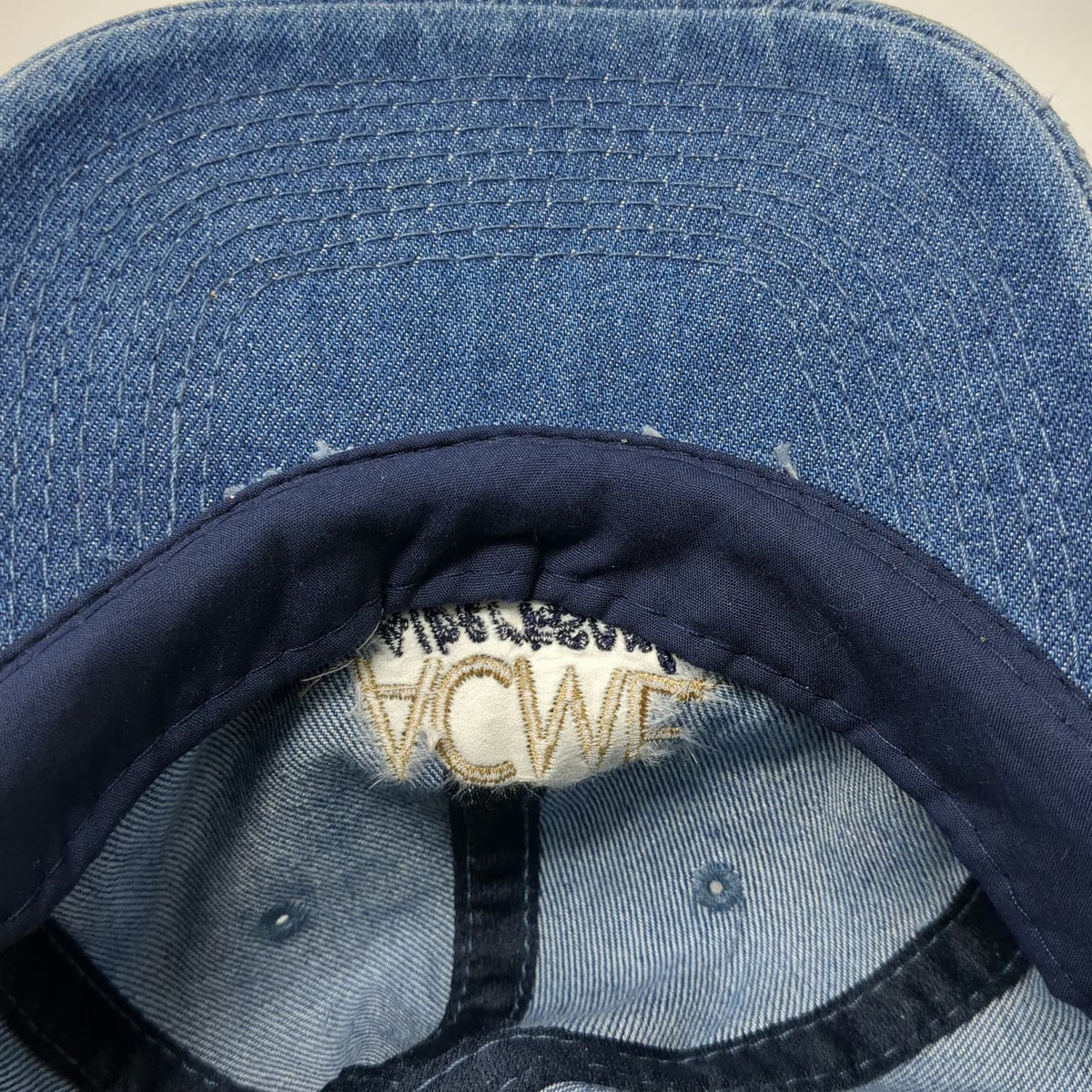 Toppers Acme Albertson's Blue Denim Baseball Cap One Size Slideback Hat Grocery