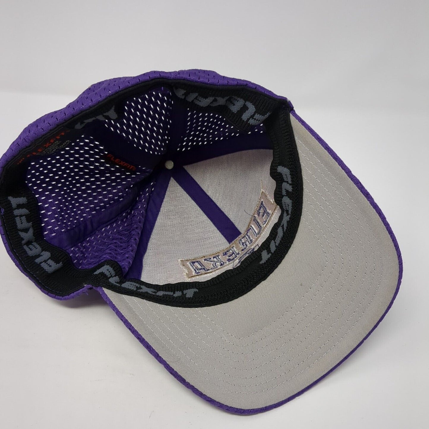 Eureka Wildcat Football Fitted Hat Purple One Size Flexfit Yupoong
