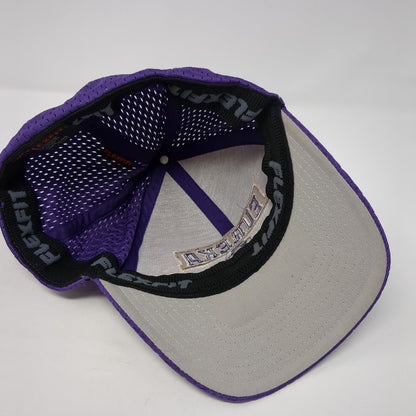 Eureka Wildcat Football Fitted Hat Purple One Size Flexfit Yupoong