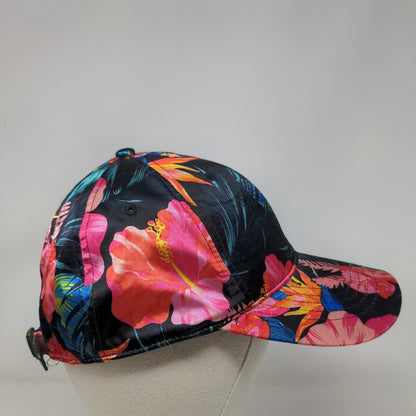 Unbranded Slideback Hat Multicolor OSFM Adjustable Hibiscus Tropical 6 Panel