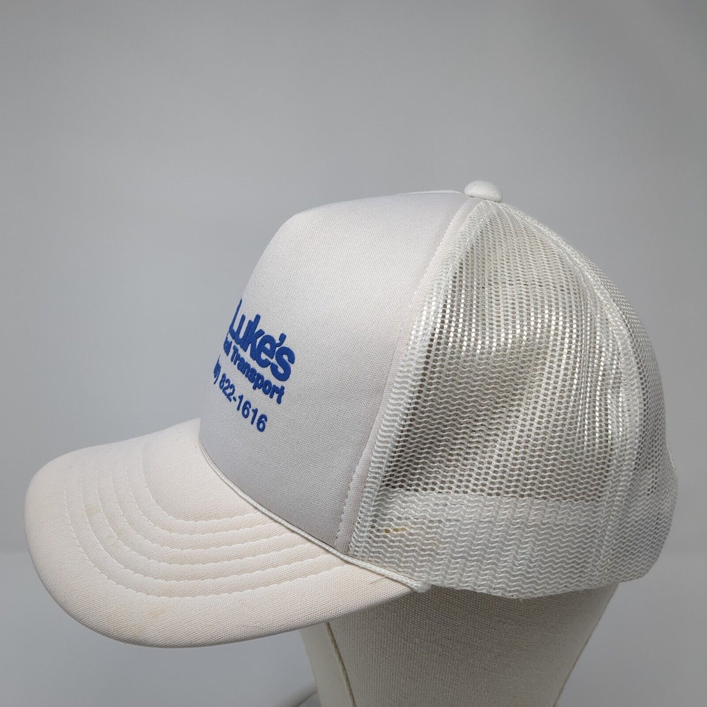 St. Luke's Medical Transport Snapback Trucker Hat White One Size Solid