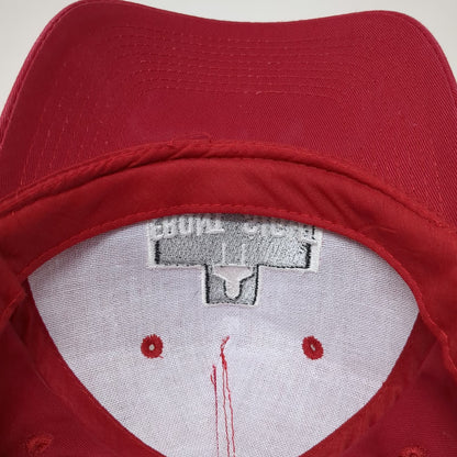 Port & Company Baseball Cap Red One Size Front Sight Logo Cotton Strapback Hat