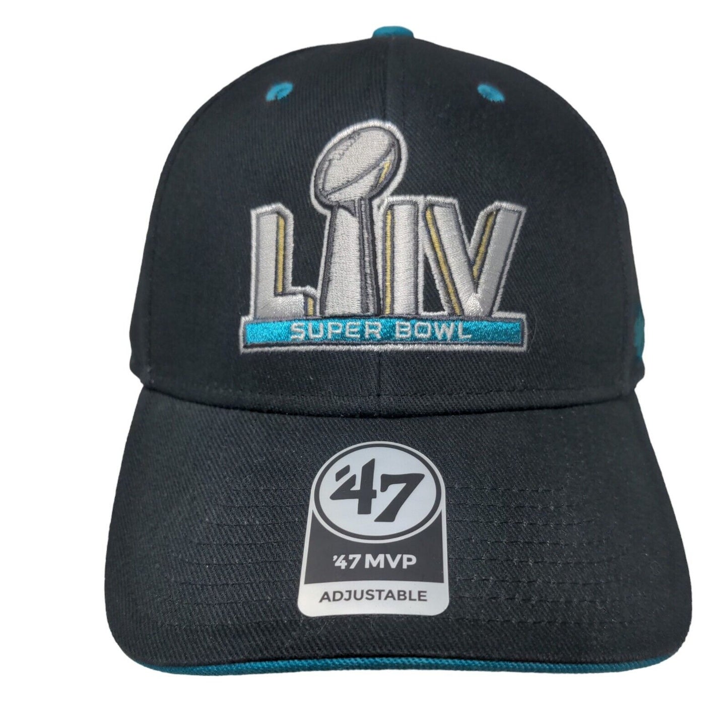 '47 Brand MVP Men's Strapback Hat Black OSFA Embroidered Super Bowl LIV