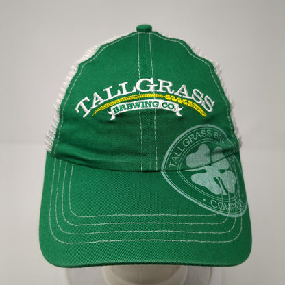 Tallgrass Brewing Co Strapback Trucker Hat Green One Size Mesh Back