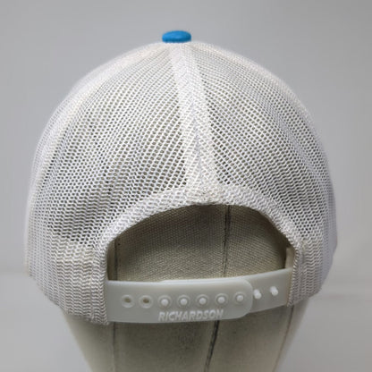 Richardson Trucker Hat Blue One Size Komatsu Embroidered Logo Mesh Back Snapback