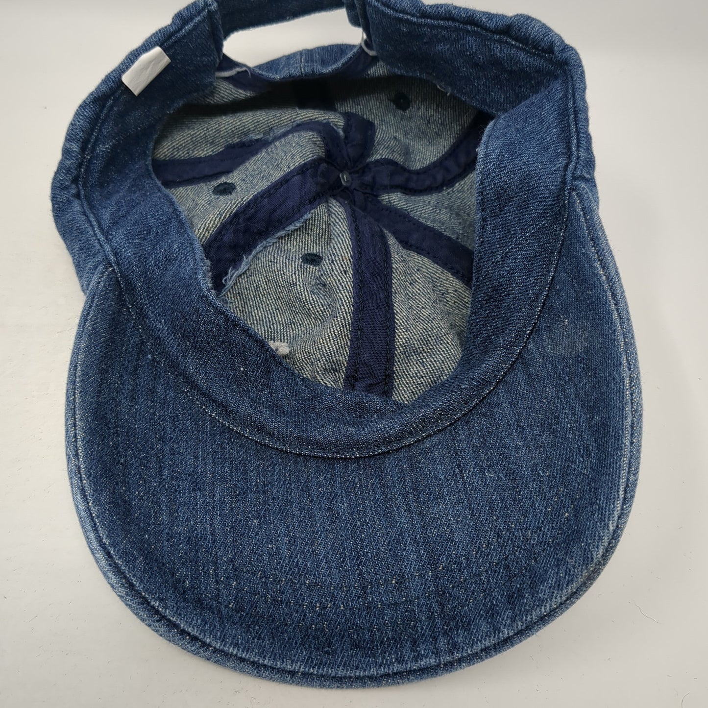 Unbranded Strapback Hat Solid Blue One Size Adjustable Denim Blank