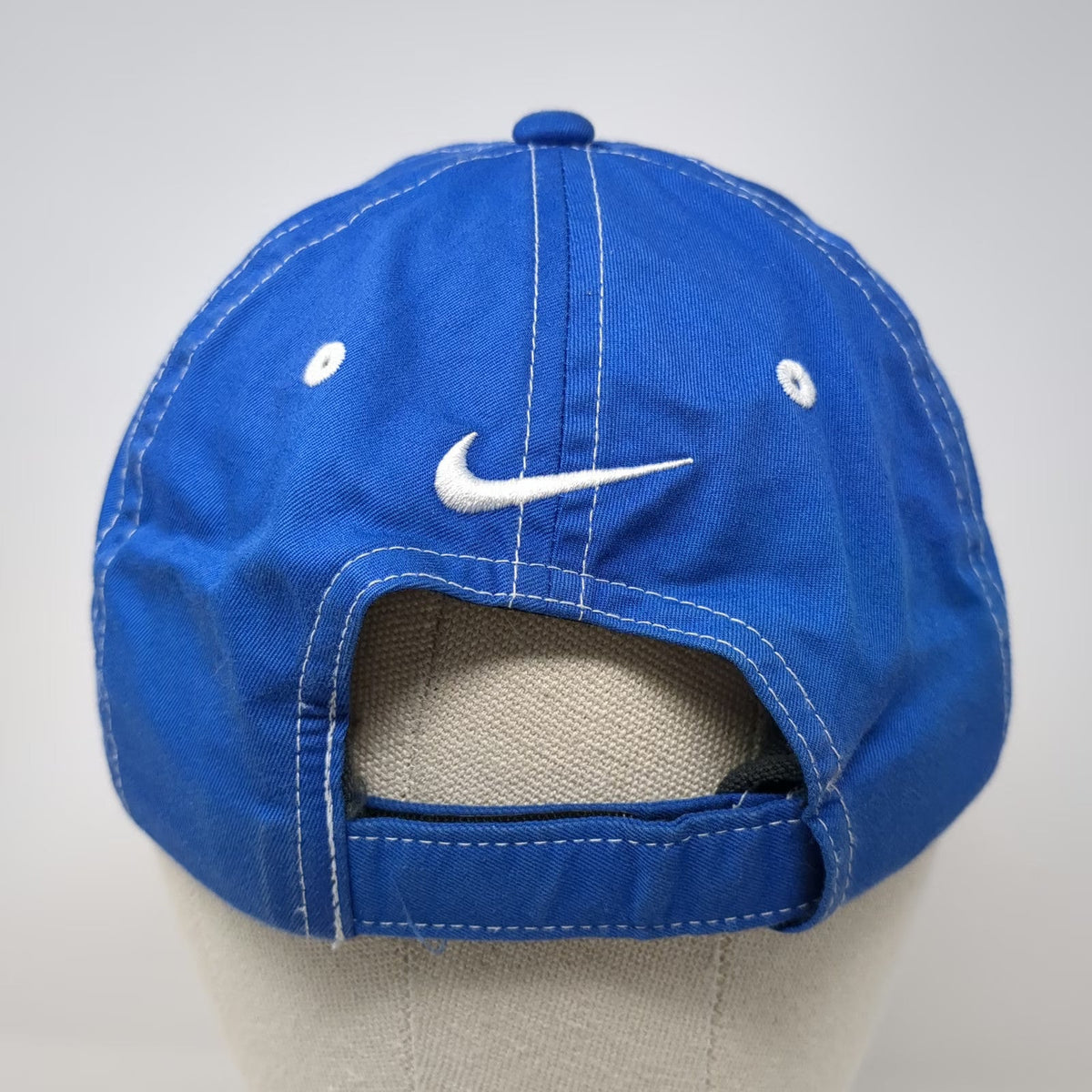 Nike Baseball Cap Blue One Size Embroidered Swoosh Contrast Stitch Golf Hat