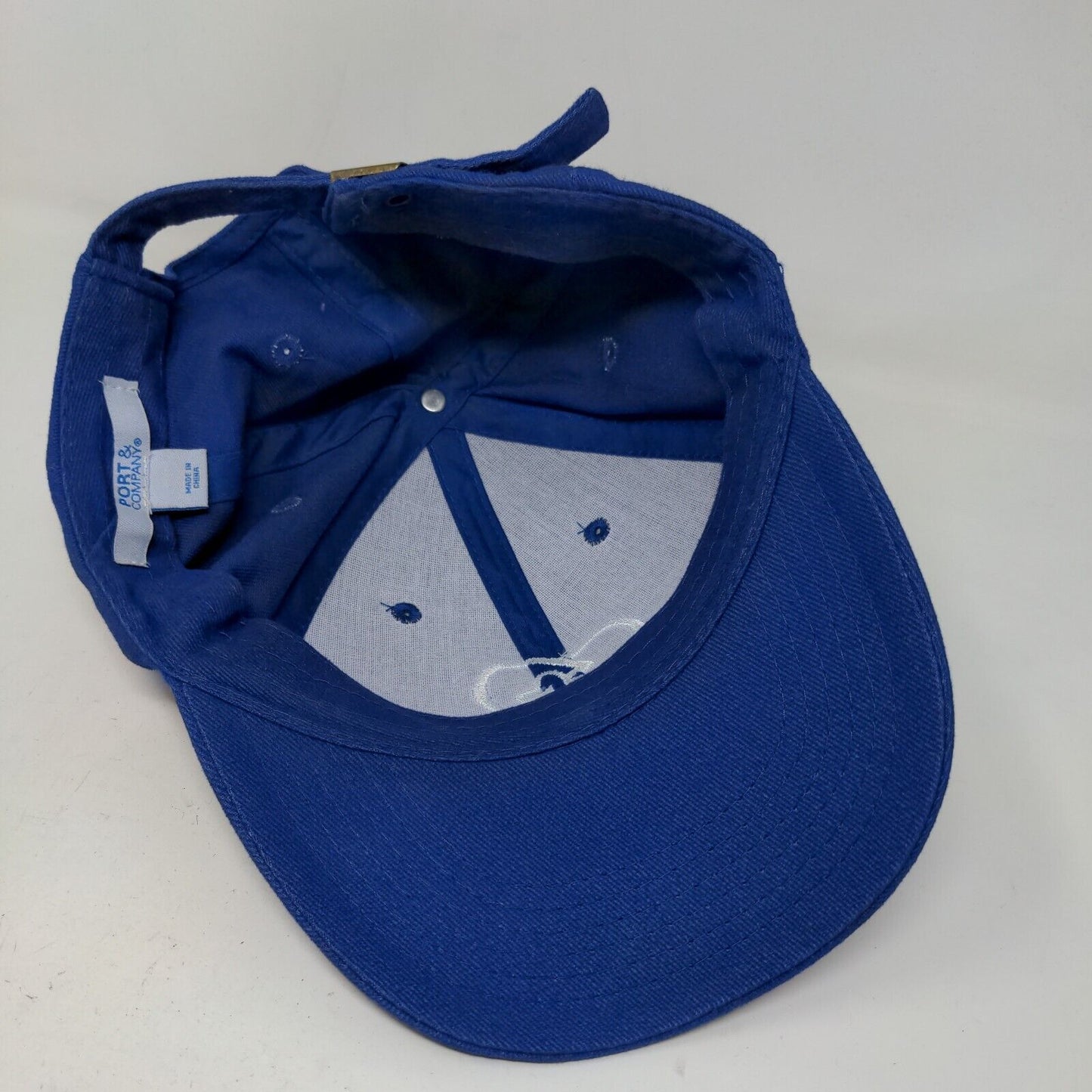 Port & Company Men's Slideback Hat Blue Embroidered Musical Note Heart Logo