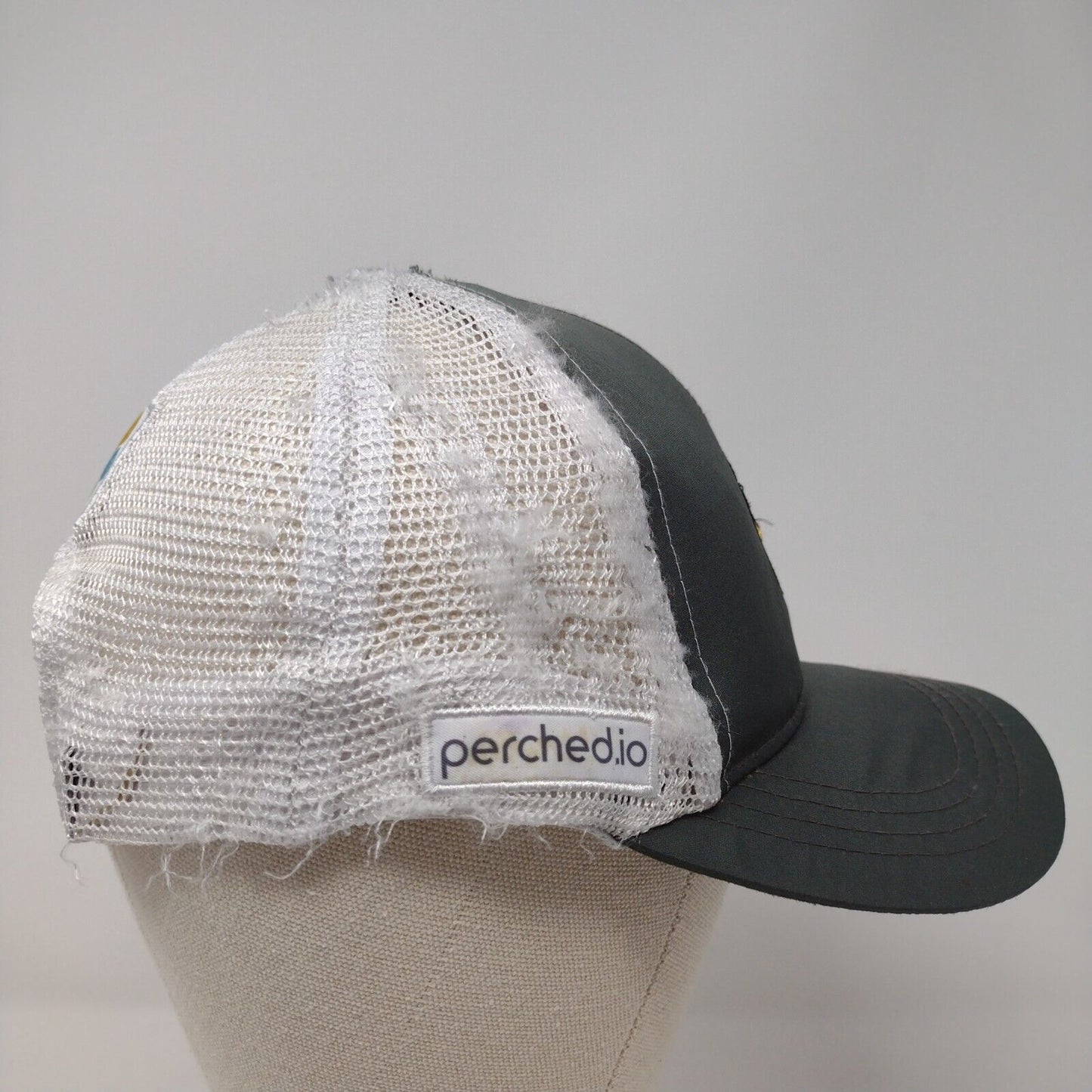 Boco Gear Snapback Trucker Hat Gray OSFA Adjustable Mesh Back Polyester