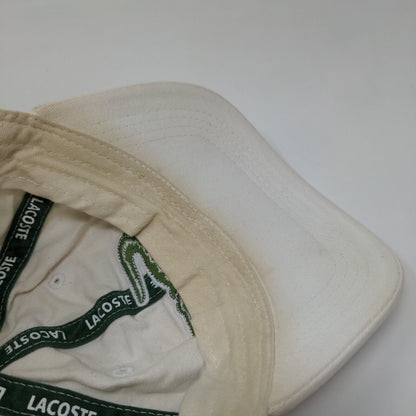 Lacoste Slideback Hat Cream One Size Adjustable Embroidered Crocs 6 Panel