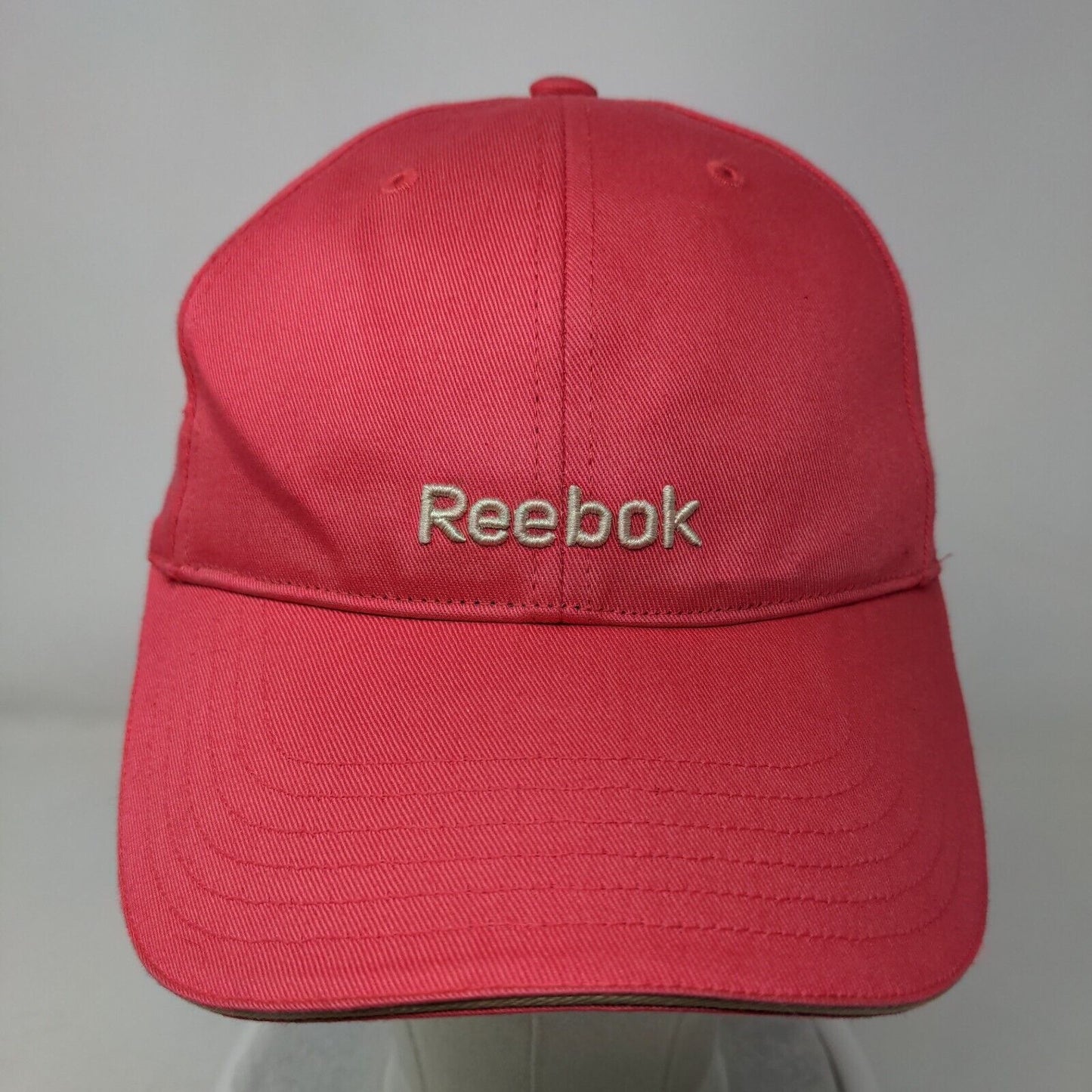 Reebok Slideback Hat Pink Large Adjustable Embroidered Vented Holes 6 Panel