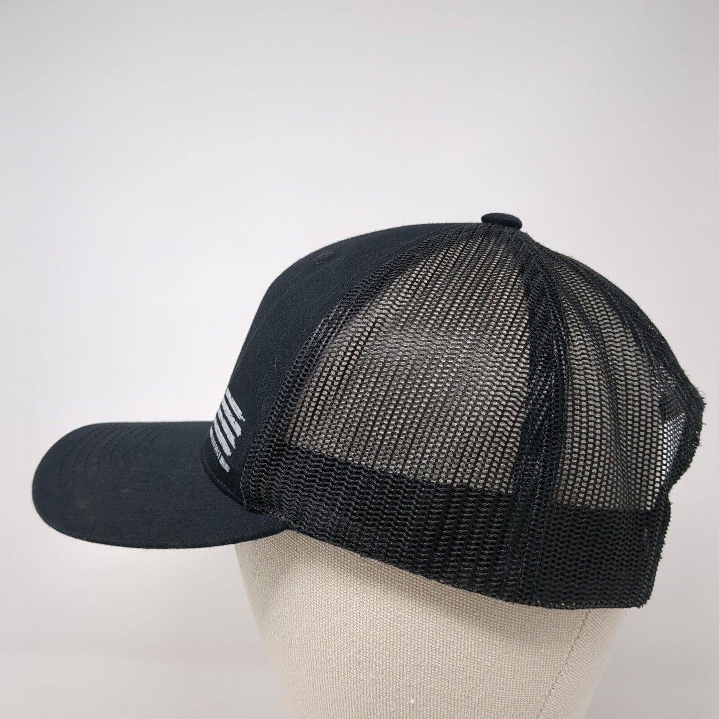 Enforce Snapback Mesh Back Trucker Hat Black One Size Solid Yupoong