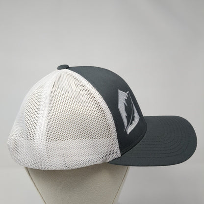 Pacific Headwear Trucker Hat Gray One Size Embroidered Logo Colorblock