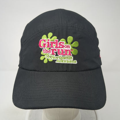 Girls On The Run Strapback 5 Panel Hat Black One Size Solid Adjustable