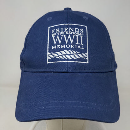 Friends of the National WWII Memorial Strapback Hat Blue One Size Embroidered