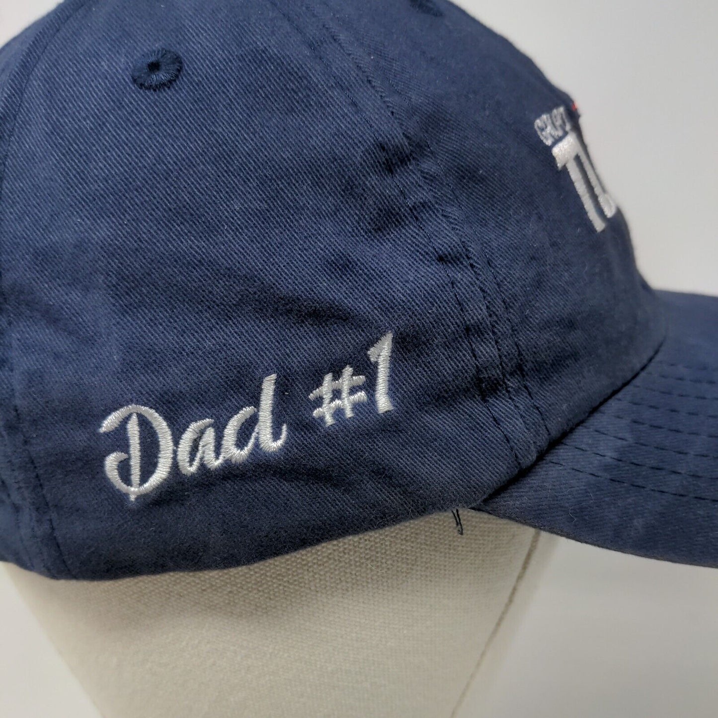 Grupo TLA Logistics Dad #1 Strapback Hat Blue One Size Embroidered Nissin Cap