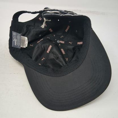 Puma Baseball Cap Black One Size Cat Logo Script Band Slideback Performance Hat