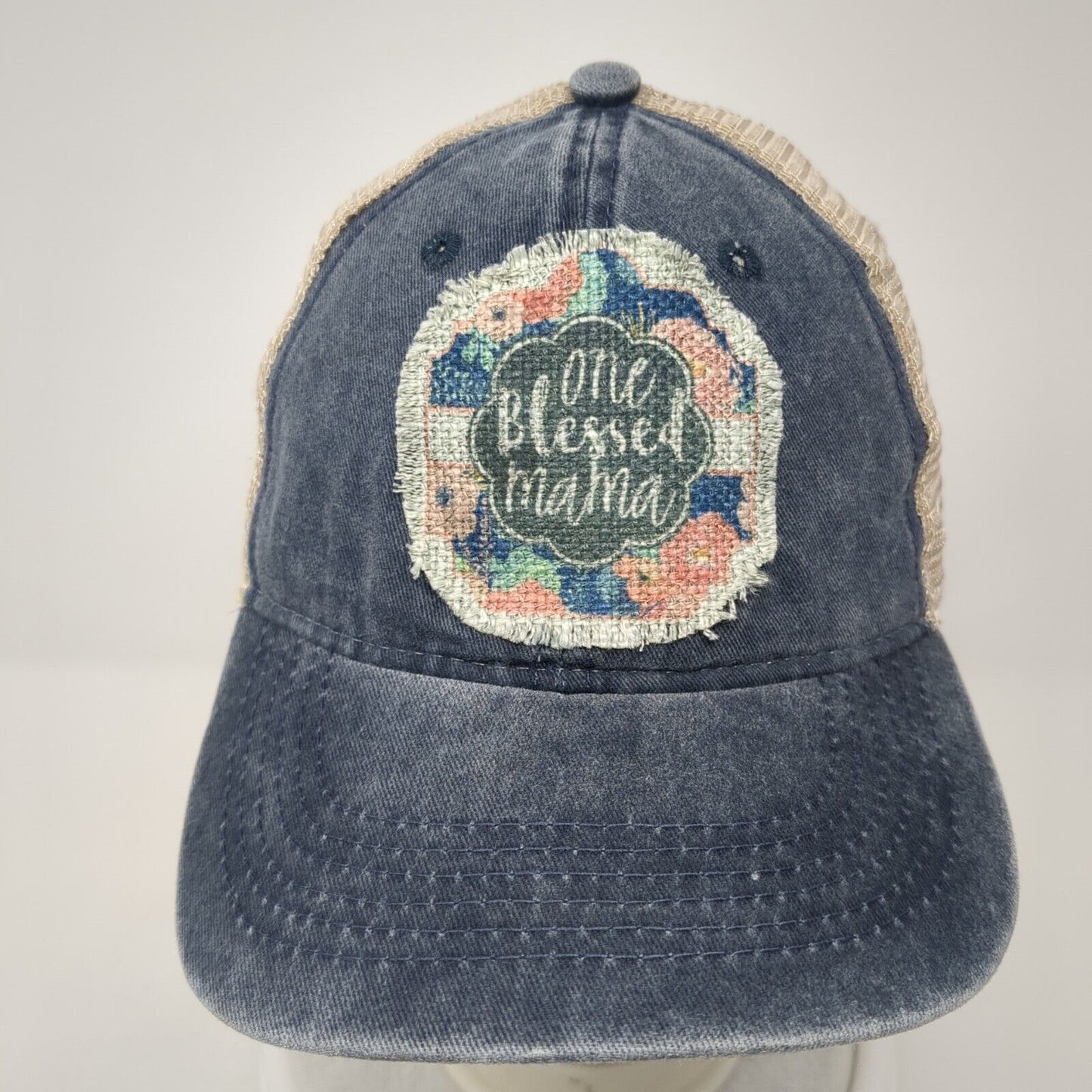 One Blessed Mama Snapback Mesh Back Trucker Hat Multi One Size Patch