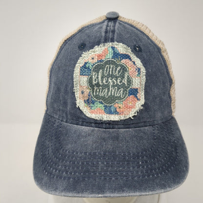 One Blessed Mama Snapback Mesh Back Trucker Hat Multi One Size Patch