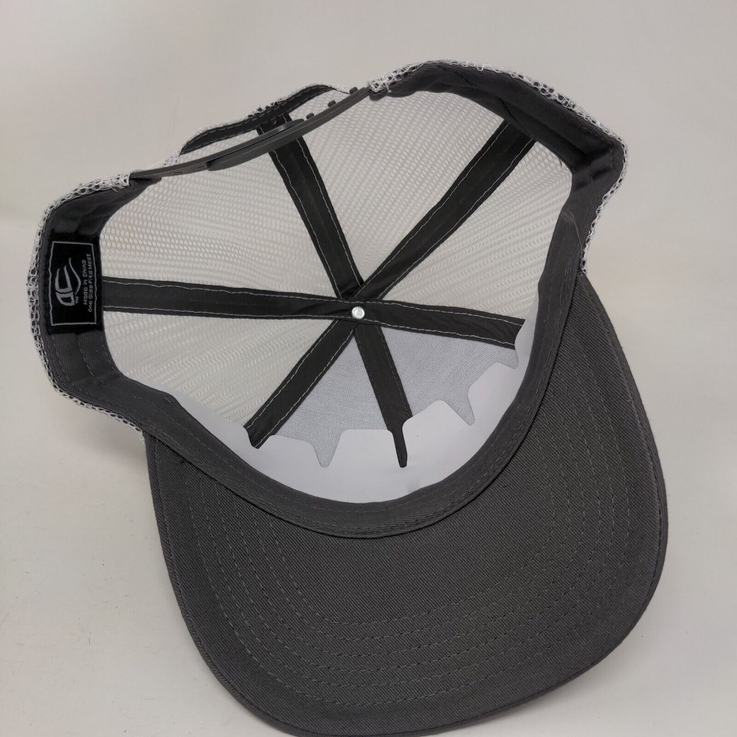 TCM Contractor's Edge Snapback Trucker Hat Gray OSFM Embroidered Mesh Back OC