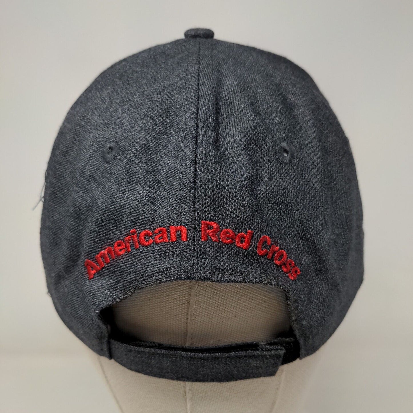Members For Life American Red Cross Strapback Hat Gray One Size Embroidered