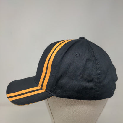 Continental Snapback Hat Black One Size Embroidered Striped Trim