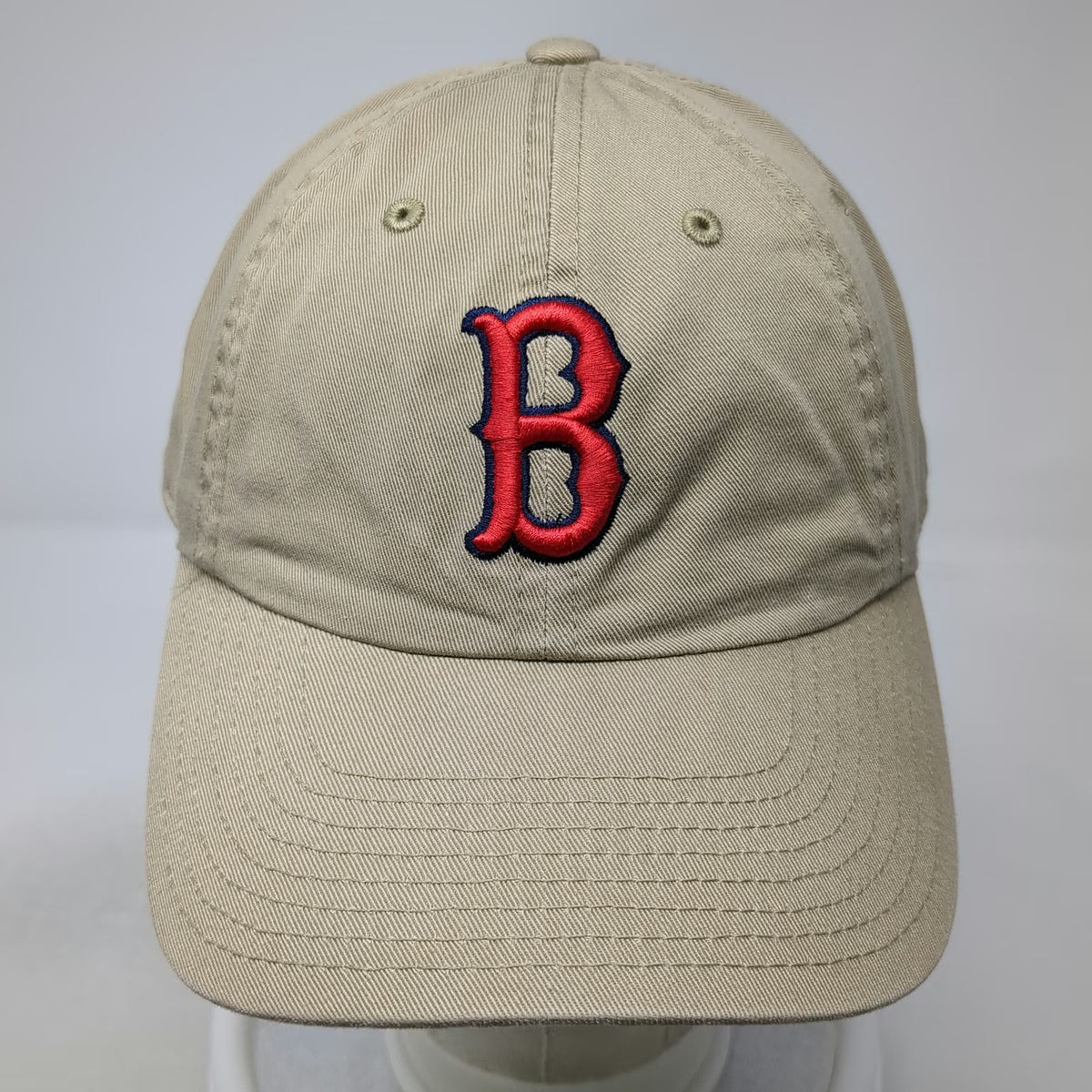 American Needle Boston Red Sox MLB Baseball Cap Hat Beige Red Blue OS Strapback