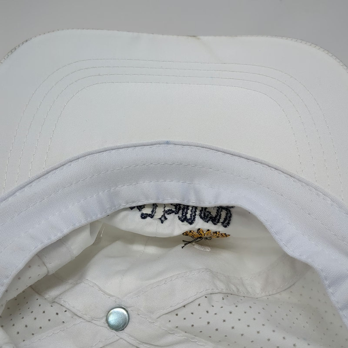 Port Authority Baseball Cap White One Size Mesh Strapback Sun Valley Tennis Hat