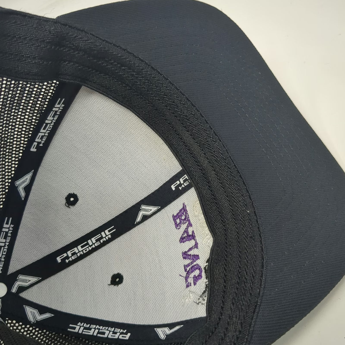 Pacific Headwear Baseball Cap Black 8 Bang 2 Cattle Co Mesh Back Fitted Hat