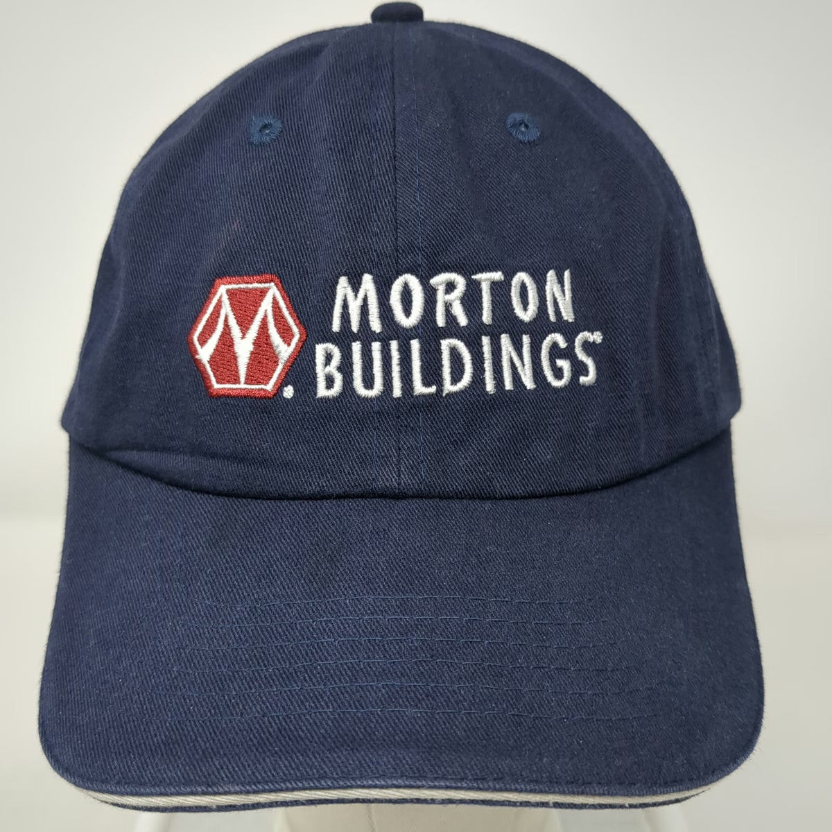 TCKB Morton Buildings Baseball Cap Blue One Size Cotton Strapback Logo Hat