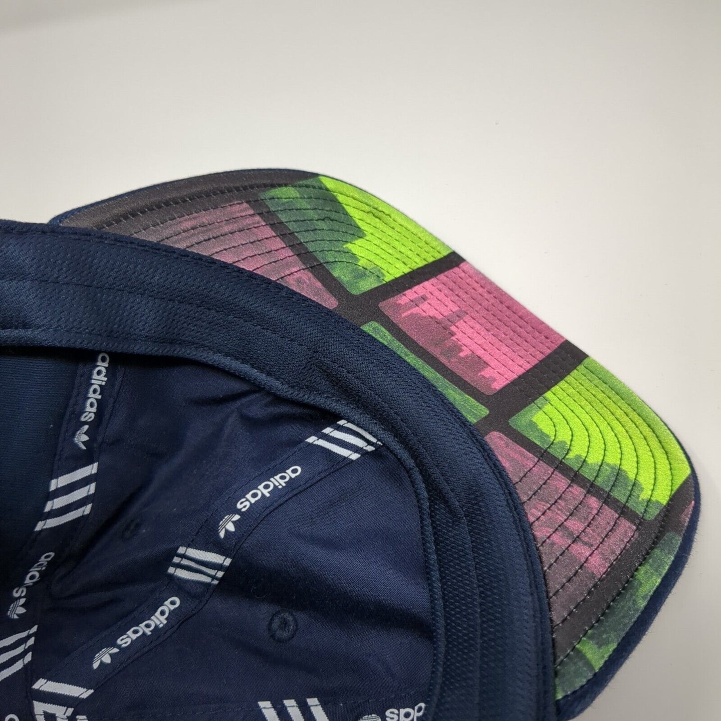 Adidas Slideback Hat Blue One Size Adjustable Embroidered Trefoil 6 Panel