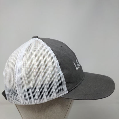 Lastec Strapback Trucker Hat Gray One Size Adjustable Mesh Back Cap America