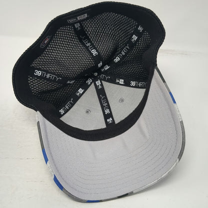 New Era Kansas City Royals MLB Baseball Cap Blue Black Camo Hat L Mesh 39THIRTY