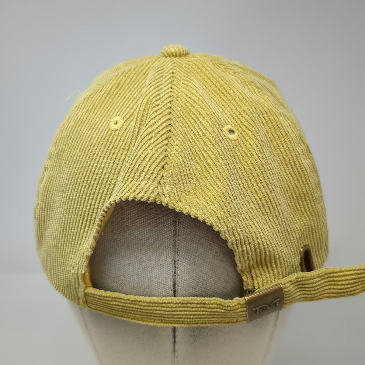 Teva Baseball Cap Yellow One Size Corduroy Adjustable Sport Sandal Patch Hat