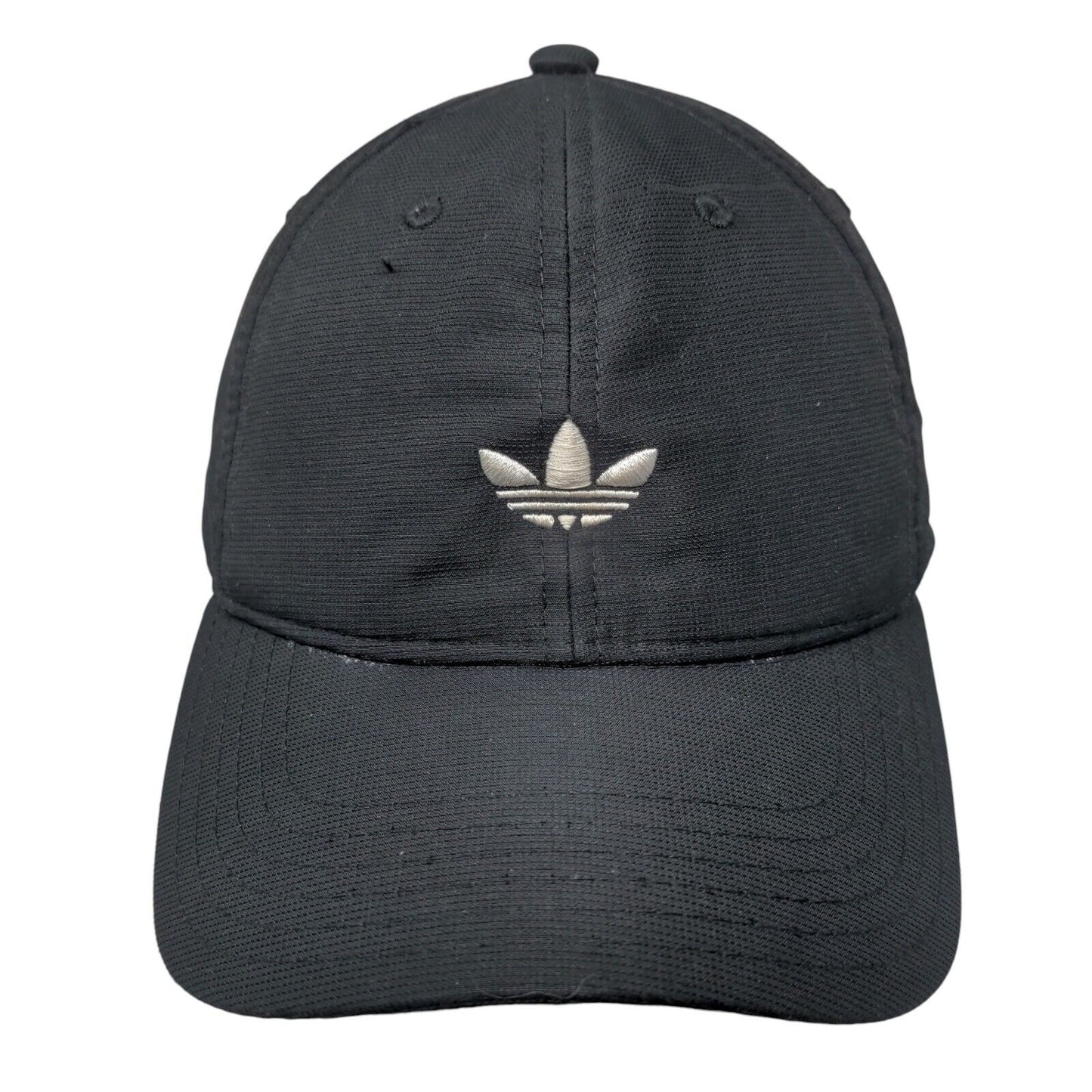 Adidas Trefoil Strapback Hat Black OSFM Embroidered Adjustable 6 Panel