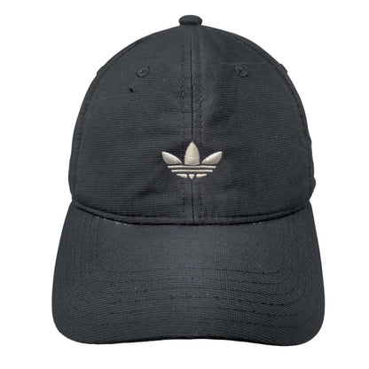 Adidas Trefoil Strapback Hat Black OSFM Embroidered Adjustable 6 Panel