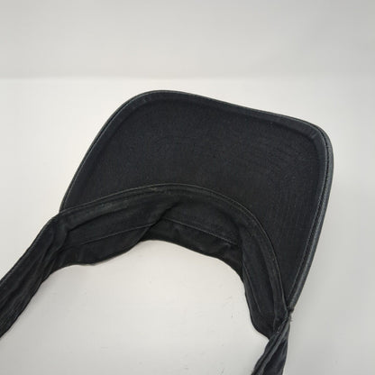 Adidas 3 Stripes Strapback Sun Visor Hat Black One Size Adjustable