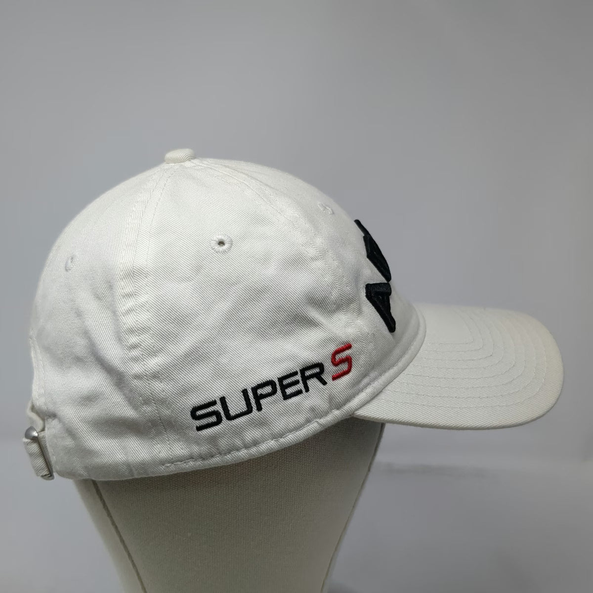 New Era Adams Golf Baseball Cap White One Size Slideback Super S 35 Cotton Hat